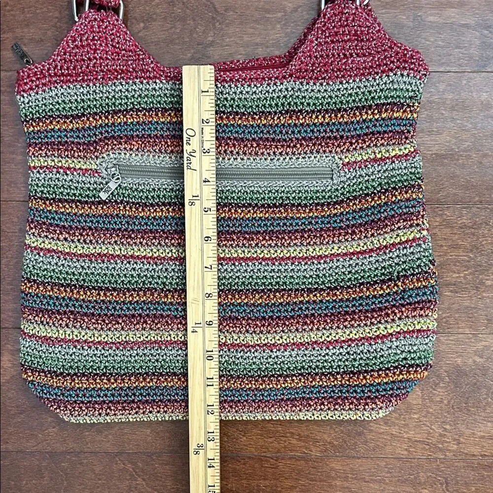 The Sak Gypsy Stripe Multicolored Crochet Shoulder Bag